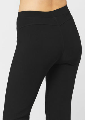 Motivate Classic High Waisted Perfect Stretch Ponte Pants - Black
