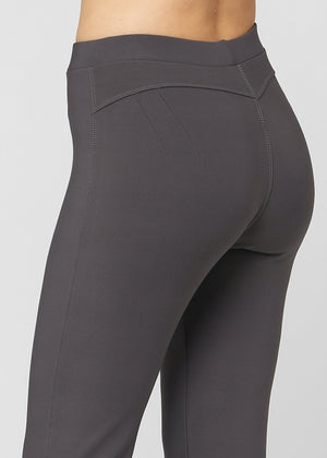 Motivate Classic High Waisted Perfect Stretch Ponte Pants - Charcoal Grey