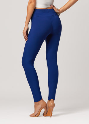 Motivate Classic High Waisted Perfect Stretch Ponte Pants - Royal Blue