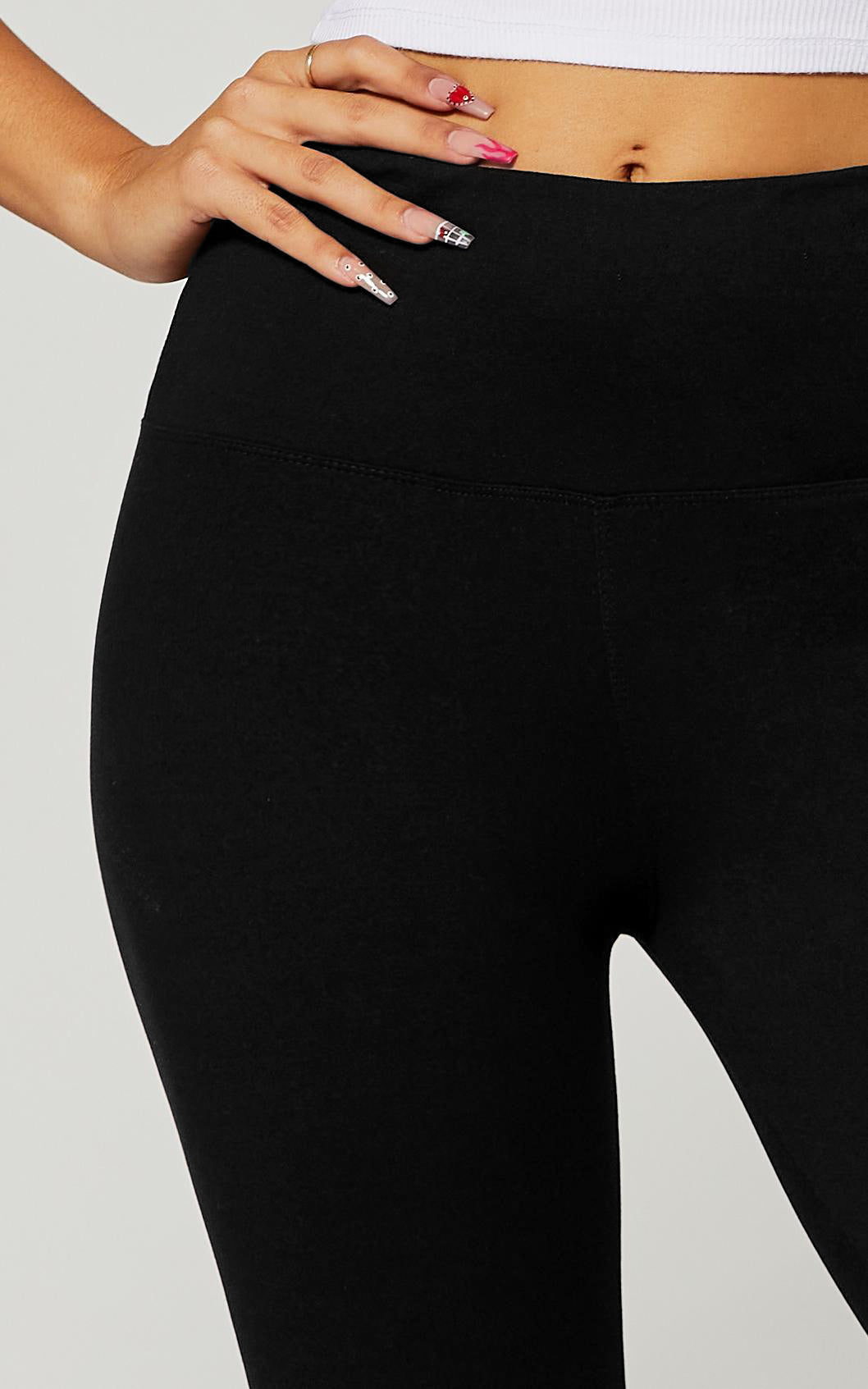 Conceited Black/White Premium Buttery Soft High Waisted Leggings