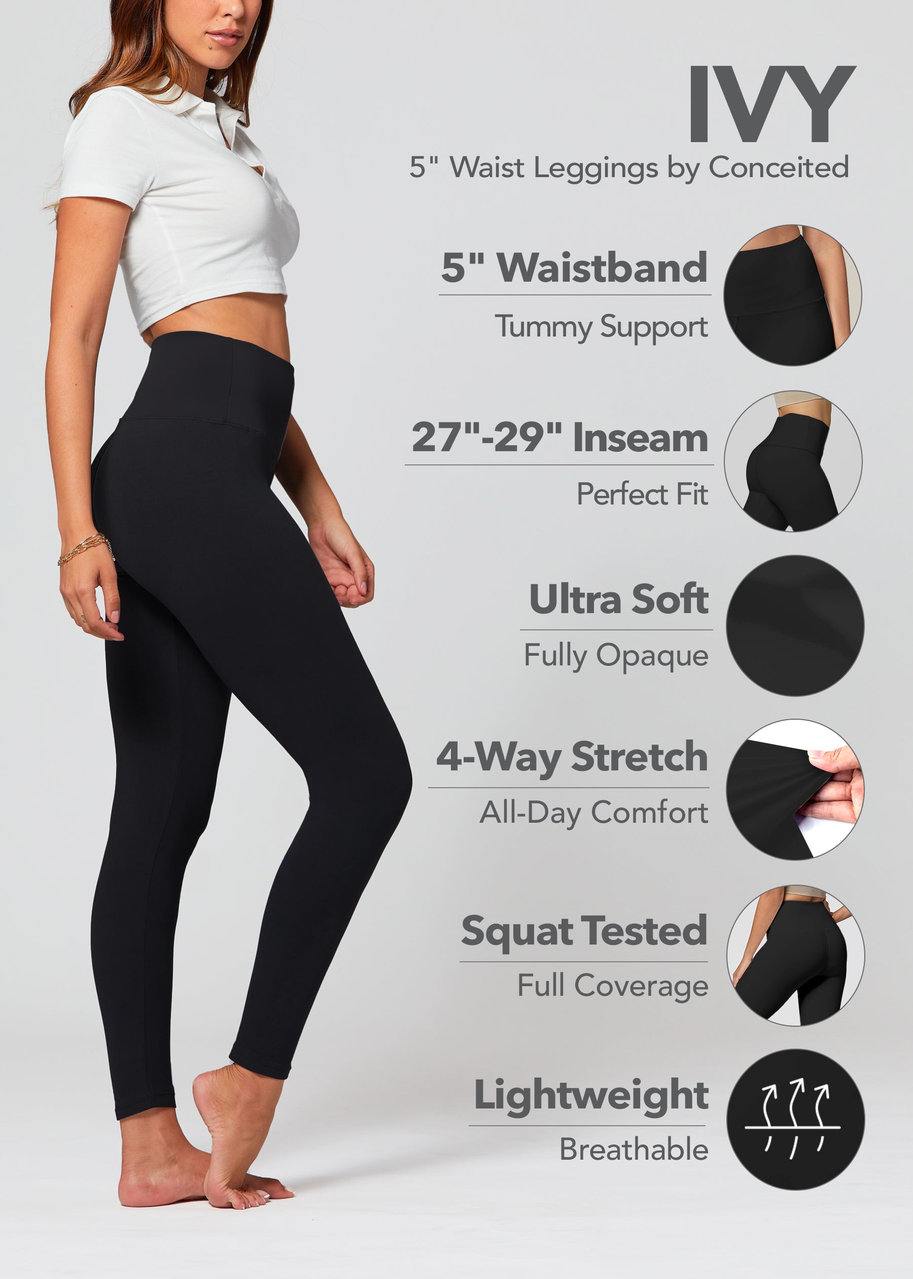Ivy Ultra Soft High Rise Leggings - Conceited Co.