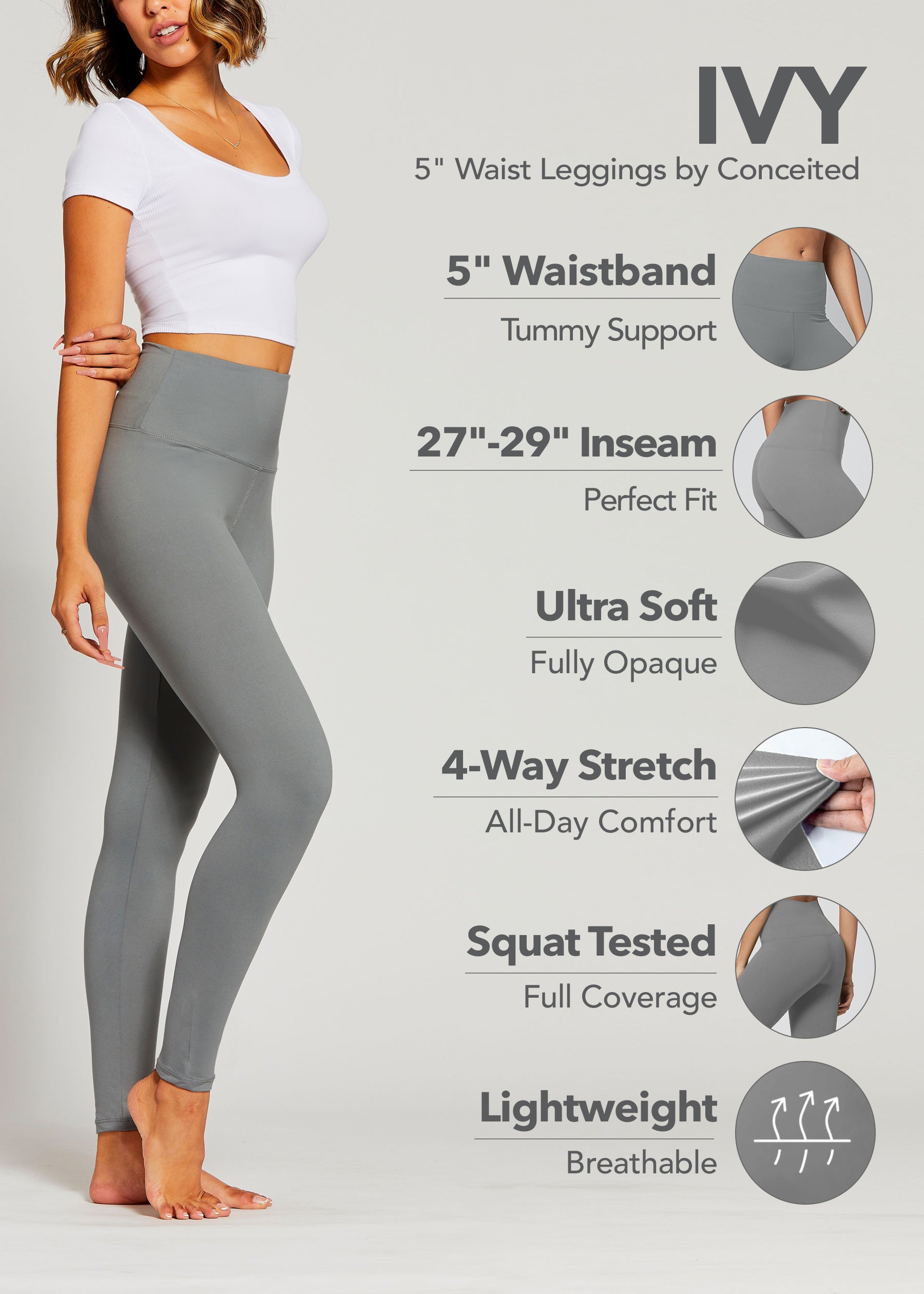 Conceited Camo Print Premium Ultra Soft High Waisted Capri Leggings for  Women - 3 Wide Band - Workout Leggings for Women Tummy Control 